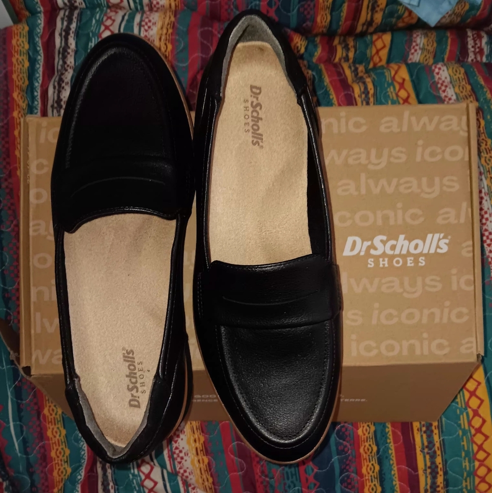 Dr. Scholl's Women's Black Loafers Sz 9 Good Support Shoes